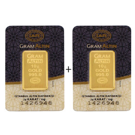 20 Gr (10gr+10gr) Külçe Altın IAR 24 Ayar​
