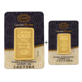 30 Gram (20+10) Külçe Altın  24 Ayar