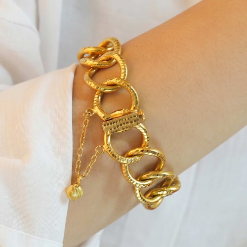 22 Ayar Altın Örgü Bileklik T083379
