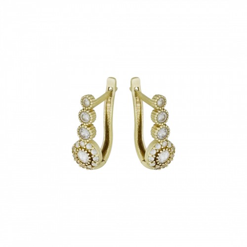 Altın Taşlı Küpe T082389